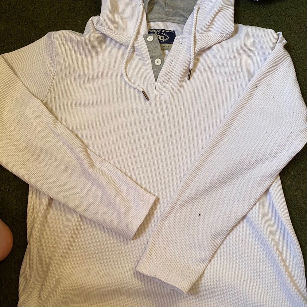 Long sleeve, hooded, shirt